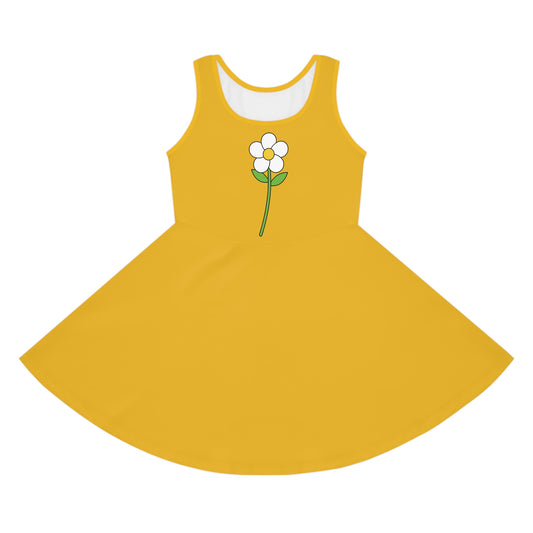 DYCHE Kids Sleeveless Dress – Yellow Flower