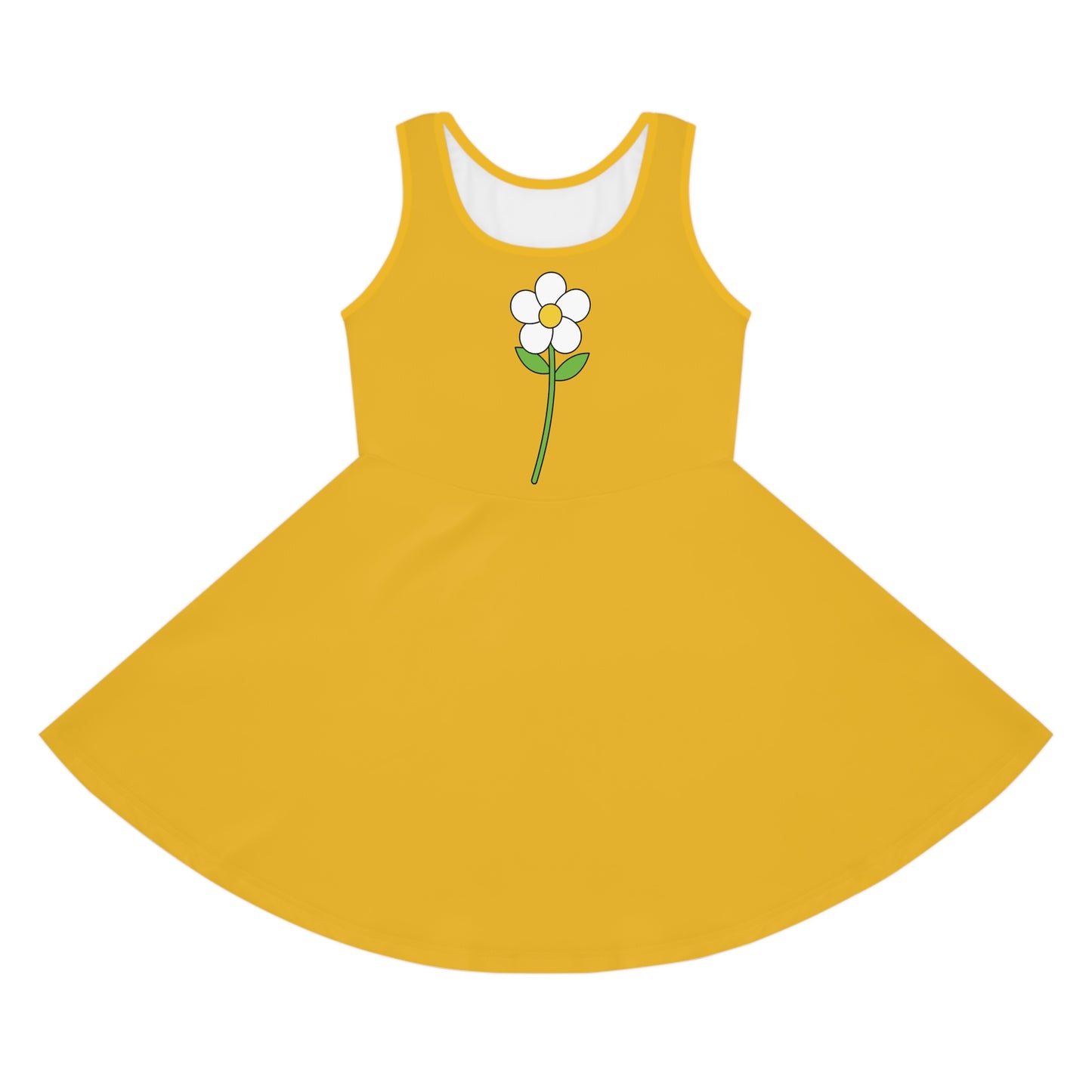 DYCHE Kids Sleeveless Dress – Yellow Flower
