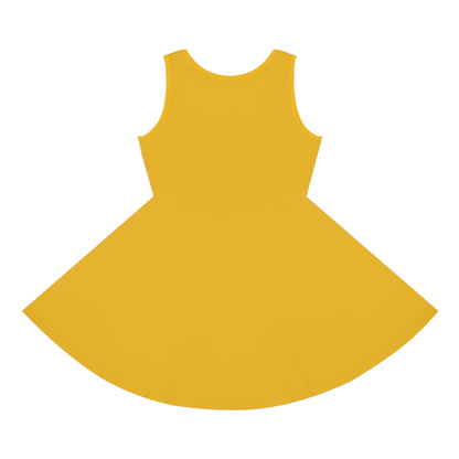 DYCHE Kids Sleeveless Dress – Yellow Flower