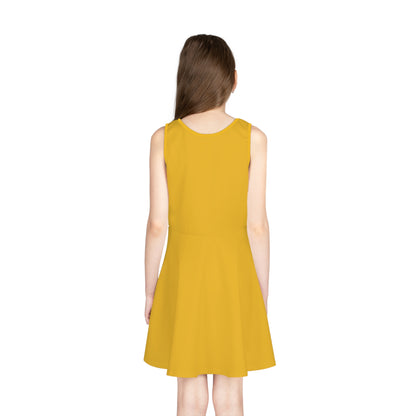 DYCHE Kids Sleeveless Dress – Yellow Flower
